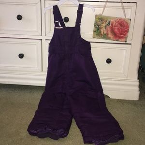 Plum snow pants